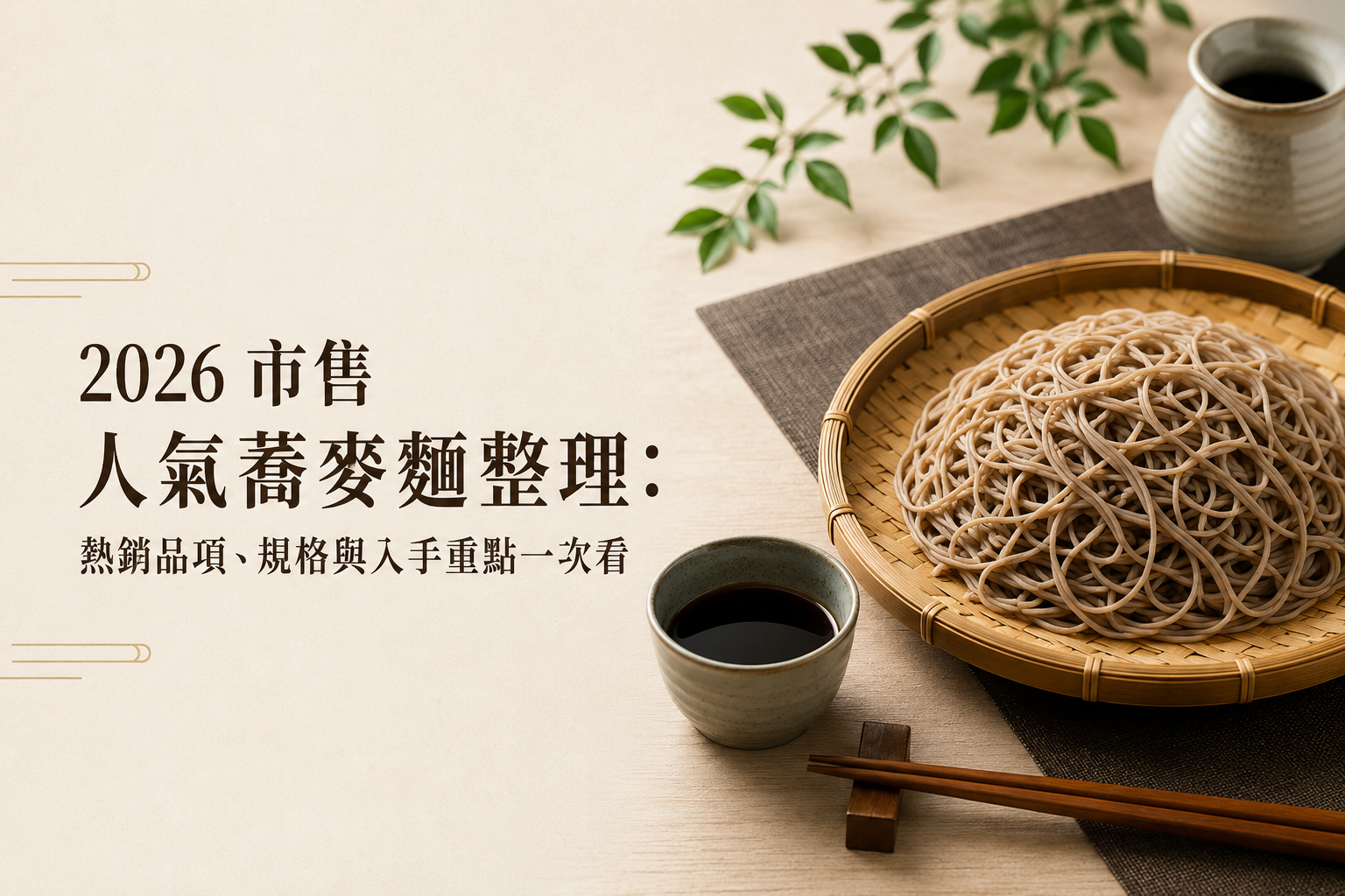 市售人氣蕎麥麵整理主圖